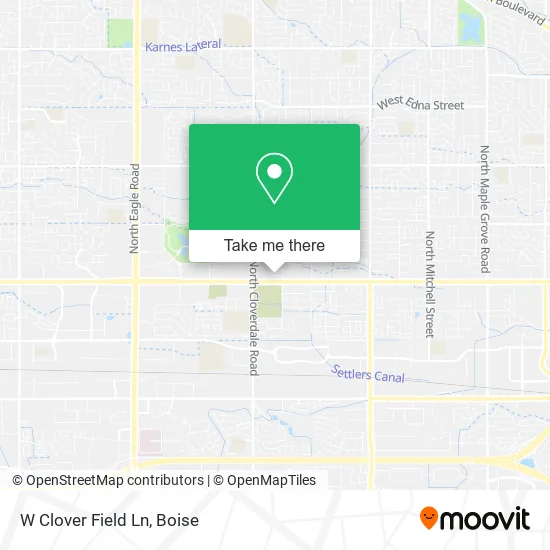 W Clover Field Ln map