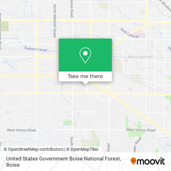 United States Government Boise National Forest map