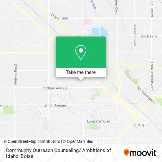 Community Outreach Counseling/ Ambitions of Idaho map