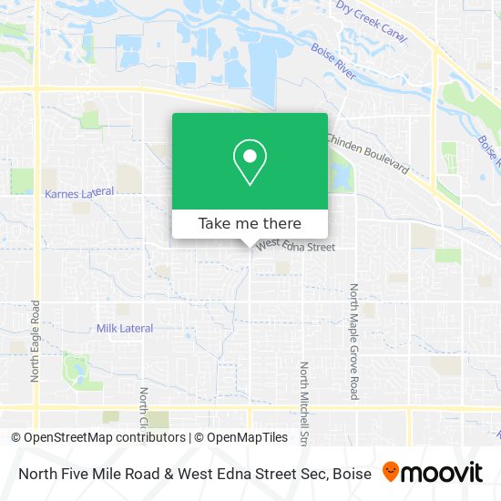 North Five Mile Road & West Edna Street Sec map