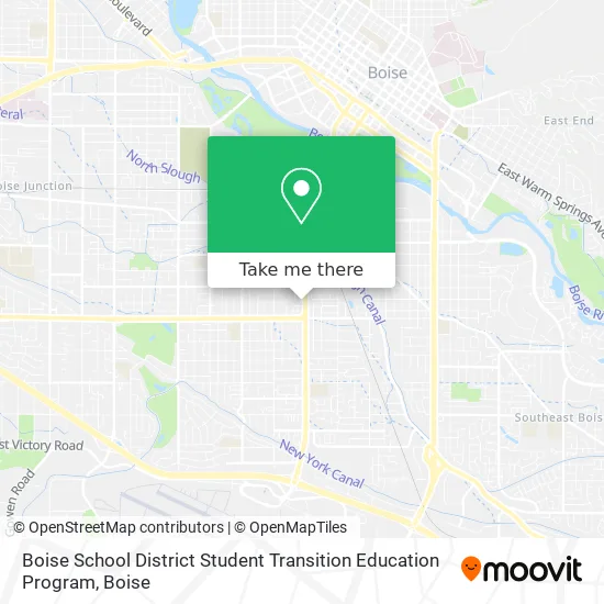 Boise School District Student Transition Education Program map