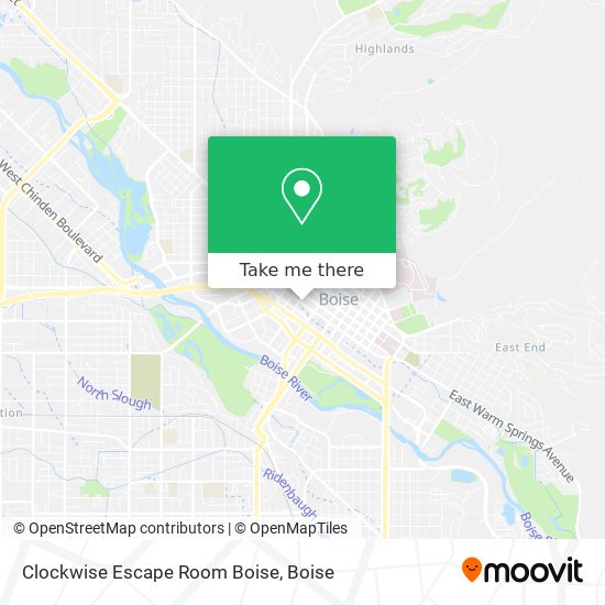 Mapa de Clockwise Escape Room Boise