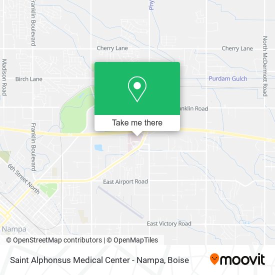 Saint Alphonsus Medical Center - Nampa map