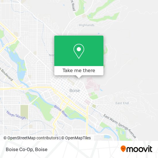 Boise Co-Op map