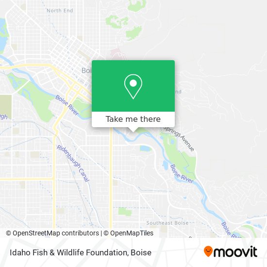 Mapa de Idaho Fish & Wildlife Foundation