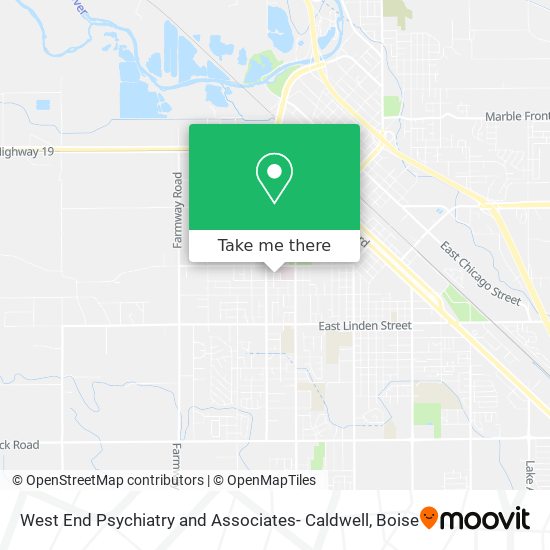 West End Psychiatry and Associates- Caldwell map