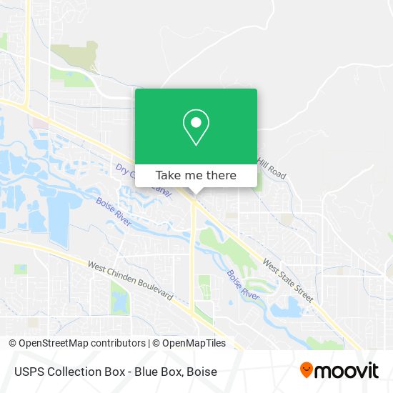 USPS Collection Box - Blue Box map