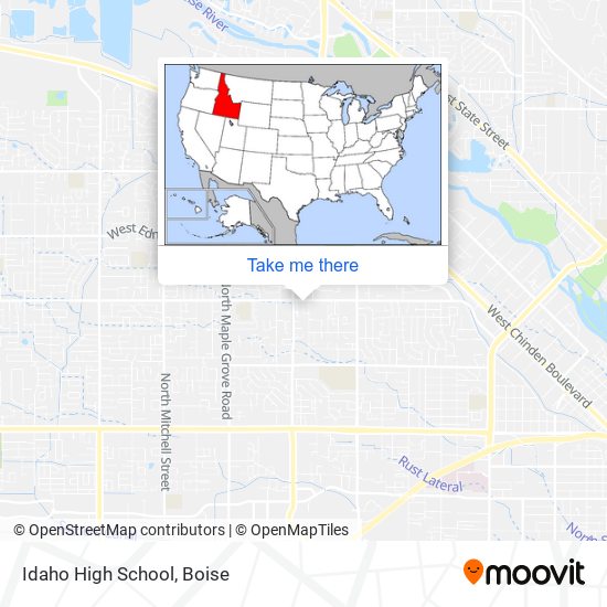 Idaho High School map