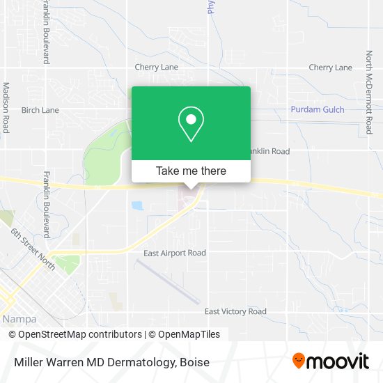 Miller Warren MD Dermatology map