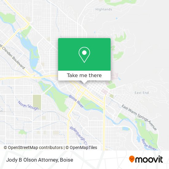 Jody B Olson Attorney map