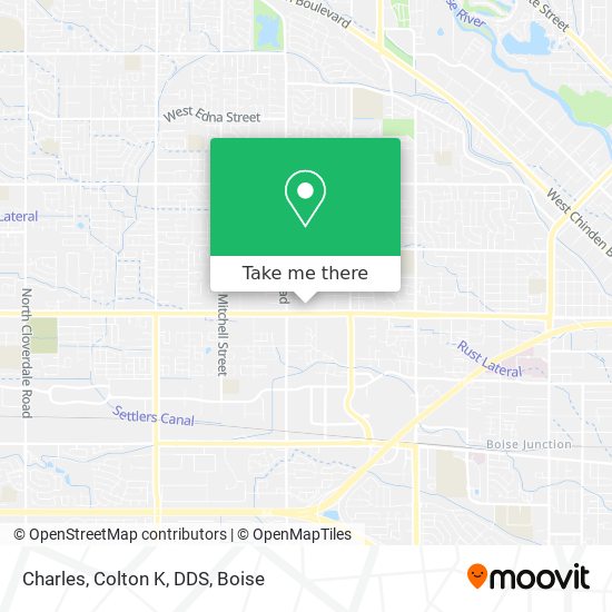 Charles, Colton K, DDS map