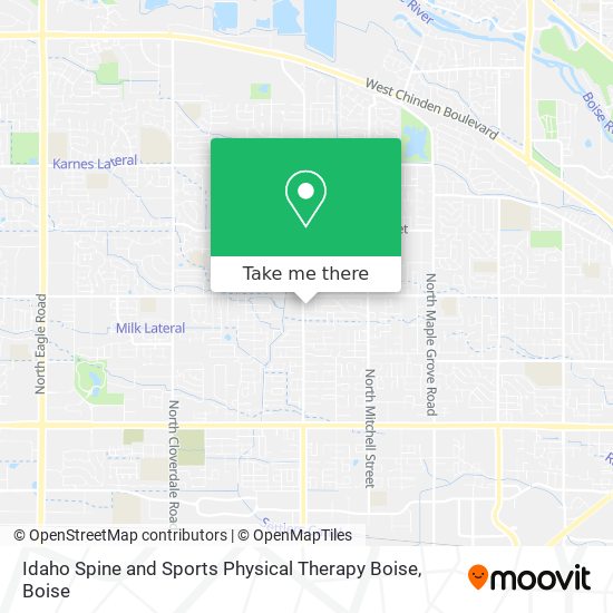 Idaho Spine and Sports Physical Therapy Boise map