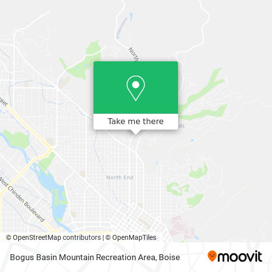 Bogus Basin Mountain Recreation Area map