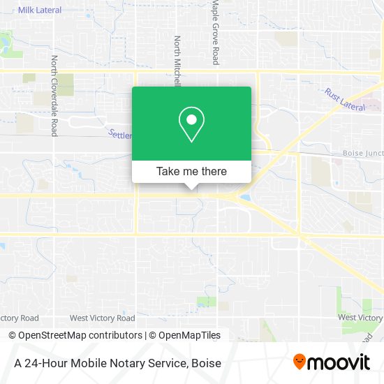 A 24-Hour Mobile Notary Service map