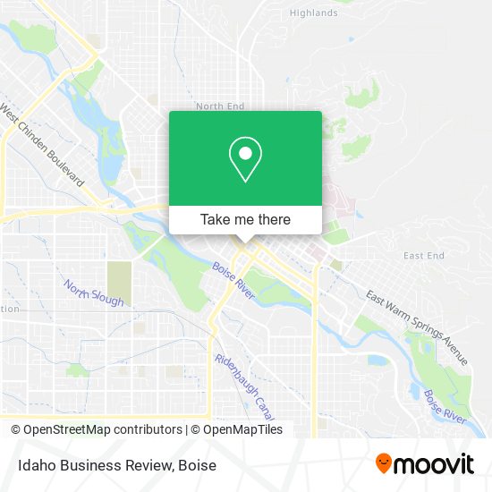 Mapa de Idaho Business Review