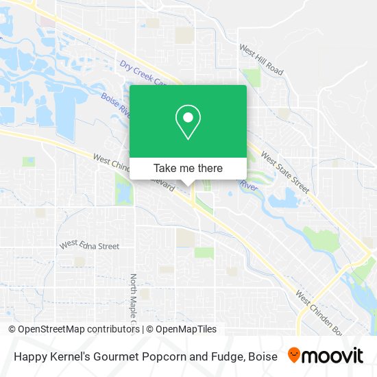 Happy Kernel's Gourmet Popcorn and Fudge map