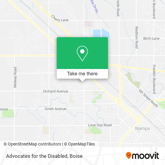 Advocates for the Disabled map