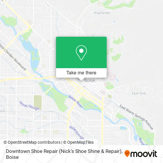 Downtown Shoe Repair (Nick's Shoe Shine & Repair) map