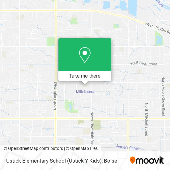 Mapa de Ustick Elementary School (Ustick Y Kids)