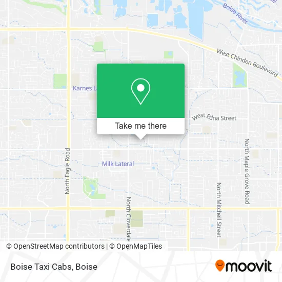 Mapa de Boise Taxi Cabs