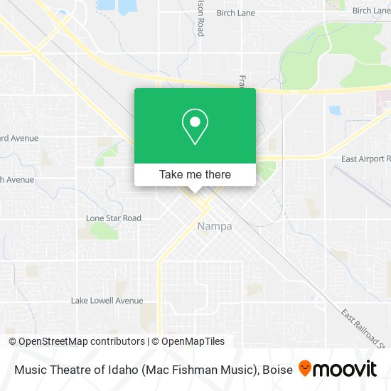 Mapa de Music Theatre of Idaho (Mac Fishman Music)