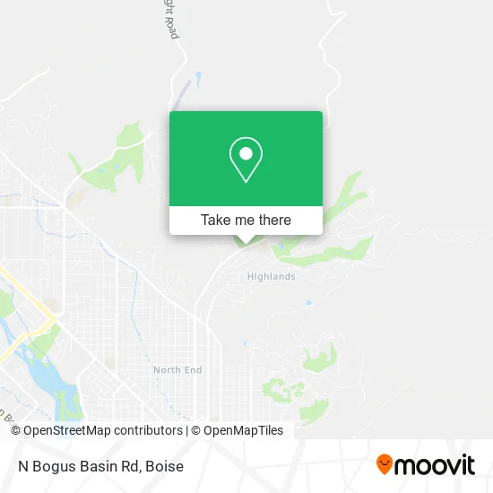 N Bogus Basin Rd map