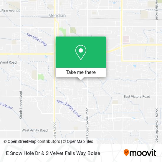 E Snow Hole Dr & S Velvet Falls Way map