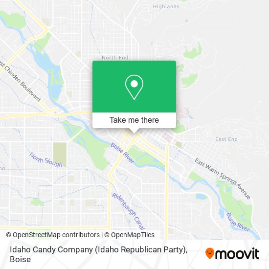 Mapa de Idaho Candy Company (Idaho Republican Party)