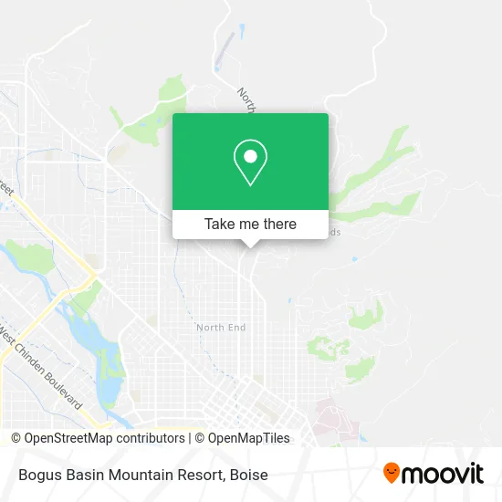 Mapa de Bogus Basin Mountain Resort