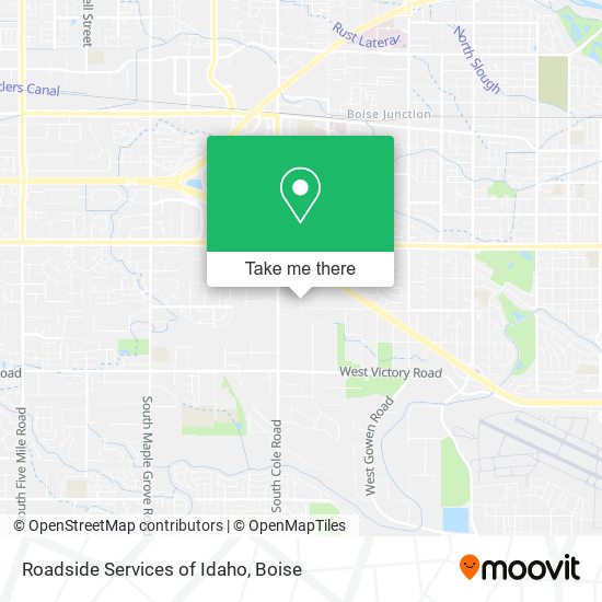 Roadside Services of Idaho map