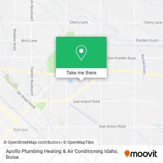 Apollo Plumbing Heating & Air Conditioning Idaho map