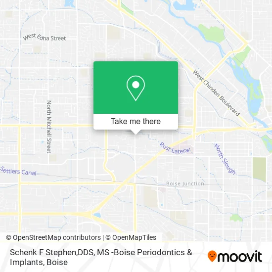 Schenk F Stephen,DDS, MS -Boise Periodontics & Implants map