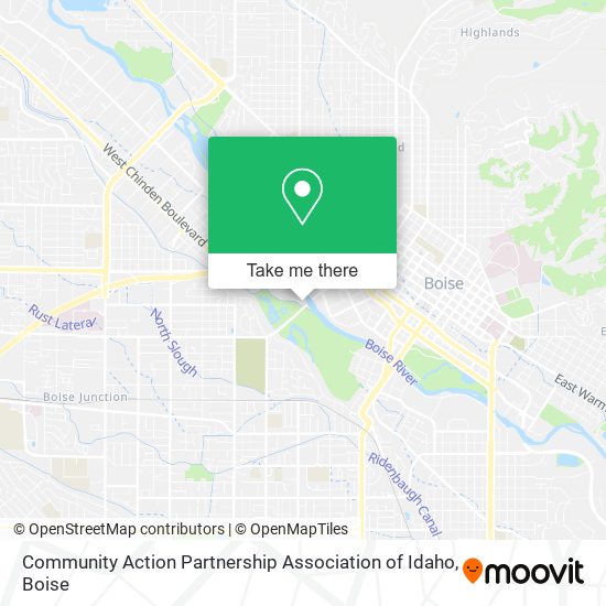 Mapa de Community Action Partnership Association of Idaho