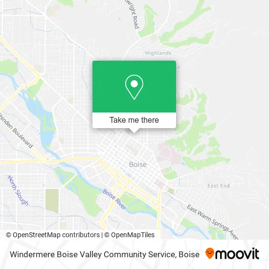 Windermere Boise Valley Community Service map