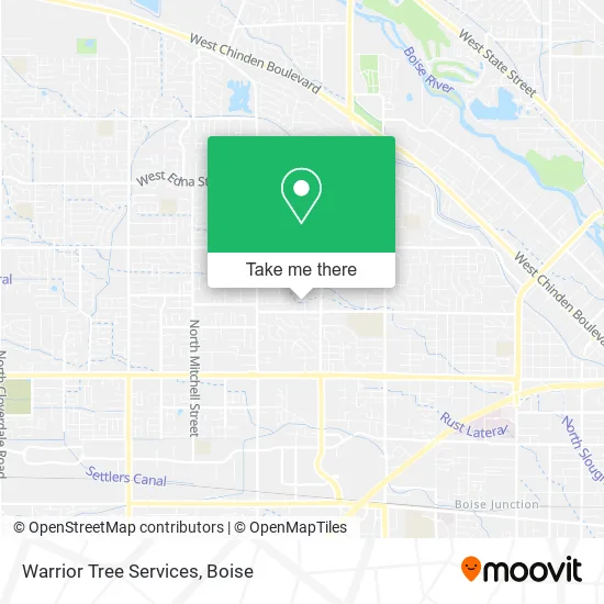 Warrior Tree Services map