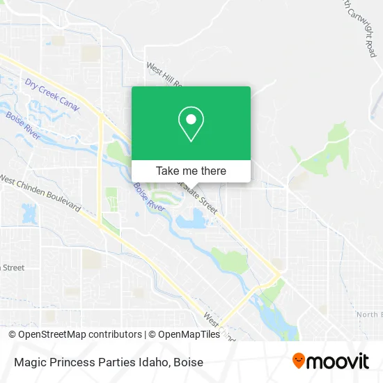 Magic Princess Parties Idaho map