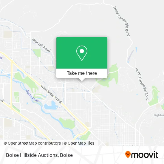Boise Hillside Auctions map