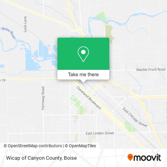 Wicap of Canyon County map