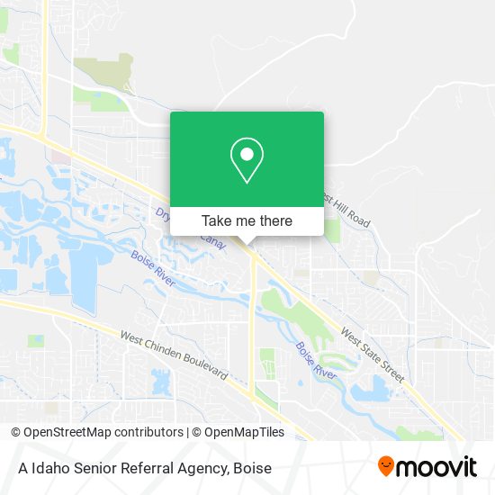 A Idaho Senior Referral Agency map