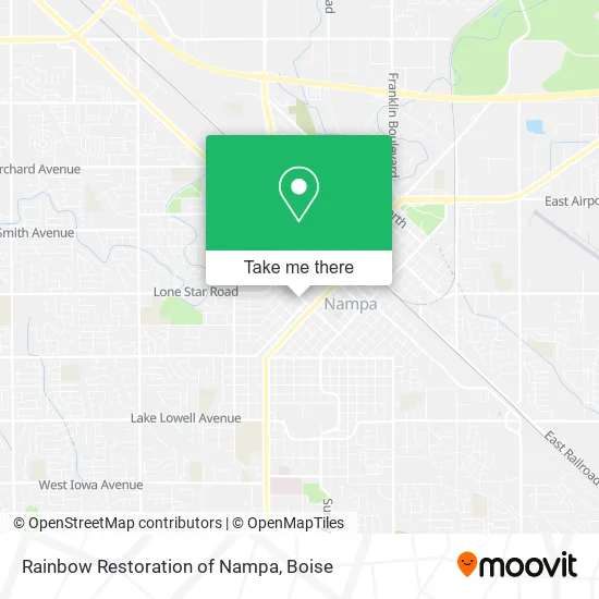 Rainbow Restoration of Nampa map
