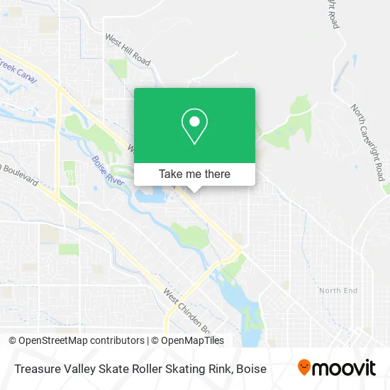 Treasure Valley Skate Roller Skating Rink map