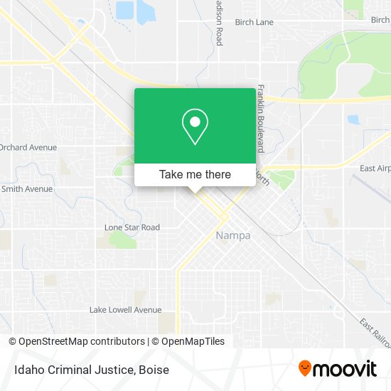 Mapa de Idaho Criminal Justice