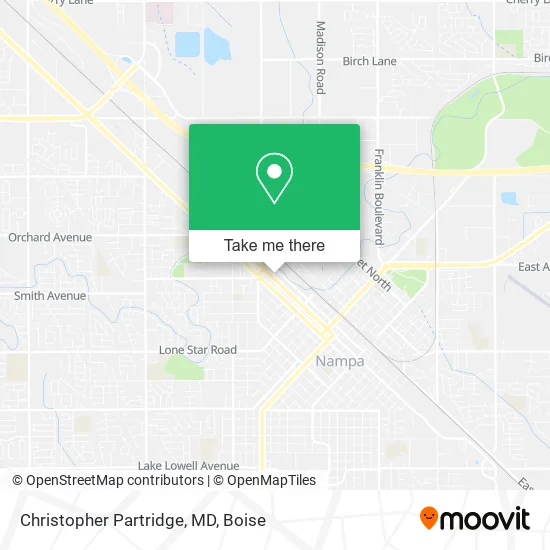 Christopher Partridge, MD map