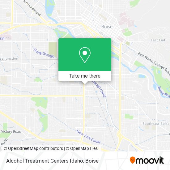 Mapa de Alcohol Treatment Centers Idaho