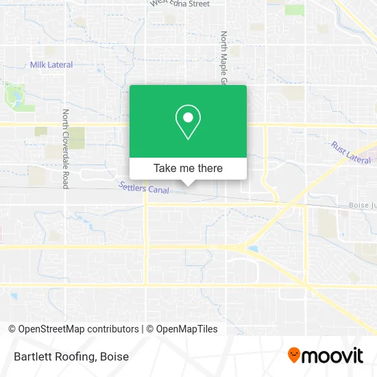 Bartlett Roofing map