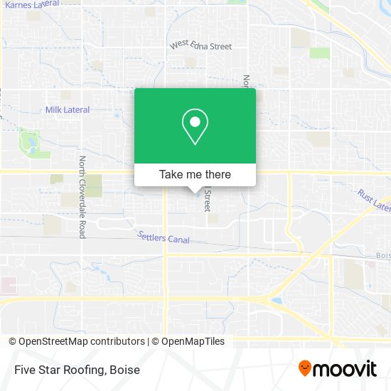 Five Star Roofing map