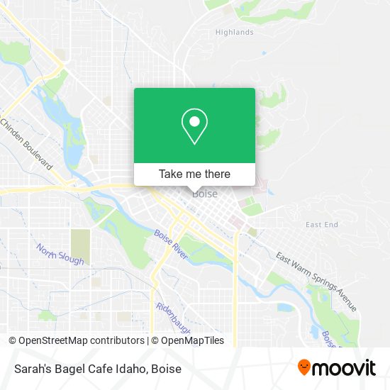 Sarah's Bagel Cafe Idaho map