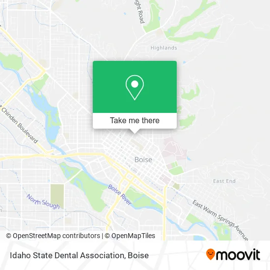 Idaho State Dental Association map