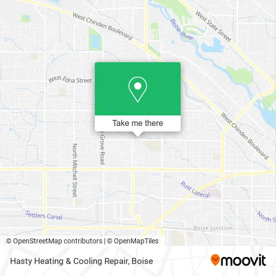 Hasty Heating & Cooling Repair map