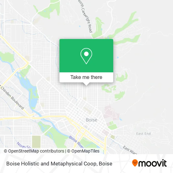 Boise Holistic and Metaphysical Coop map